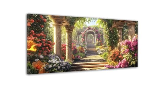 Hewuiwea Diamond Painting Blume Diamond Painting Kinder Garten Diamant Bilder, 5D DIY Diamant Kunst Malerei Mosaik Bastelset Erwachsene Kreuzstich Stickerei Set Deko Wohnzimme Geschenke 35x70cm C-333 von Hewuiwea