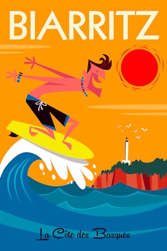 Hexoa Biarritz Surfbild, hergestellt in Frankreich, 60 x 90 cm Hexoa Biarritz Surfbild, hergestellt in Frankreich, 60 x 90 cm von Hexoa