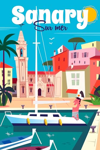 Hexoa Urlaubsbild in Sanary, hergestellt in Frankreich, 60 x 90 cm von Hexoa
