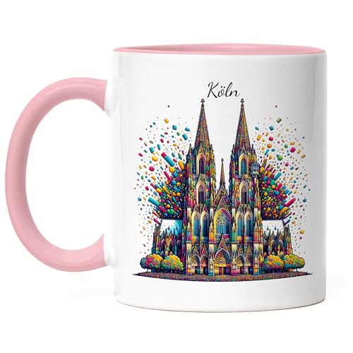 Hey!Print Köln Karnevalsherz Kölner Dom Tasse Rosa Konfetti Fasnacht Jeck Liebe Viva Colonia Hey!Print Köln Karnevalsherz Kölner Dom Tasse Rosa Konfetti Fasnacht Jeck Liebe Viva Colonia von Hey!Print
