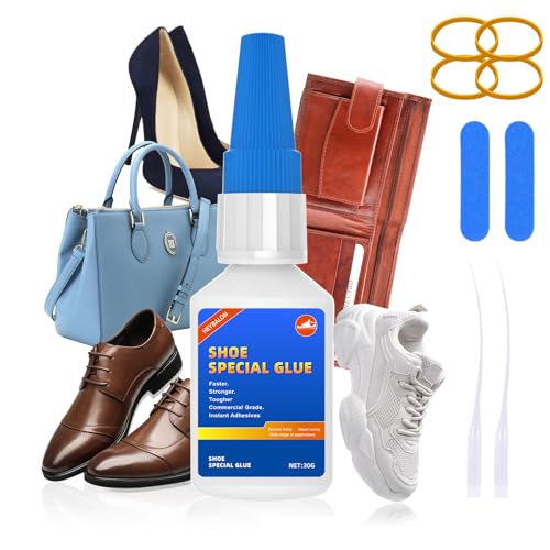 Schuhkleber Extra Stark 30g, Wasserfest Shoe Glue, Transparent Schuhsohlenkleber, Schnell Trocknend Kleber Schuhsohle, Kleber für Schuhe & Sportschuhe, Stiefel, Sandalen, Lederkleber von HeyBalon