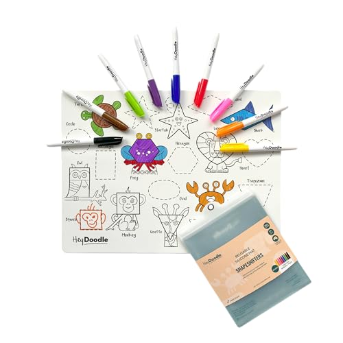 HeyDoodle - Wiederverwendbares Color-in Silikon Placement - Serie 123 (Shape Shifters) von HeyDoodle