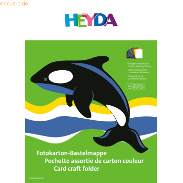 10 x Heyda Fotokarton 25x35cm 300g/qm VE= 10 Blatt farbig sortiert 10 x Heyda Fotokarton 25x35cm 300g/qm VE= 10 Blatt farbig sortiert von Heyda