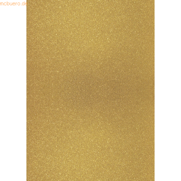 10 x Heyda Glitterkarton A4 360g/qm dunkelgold von Heyda