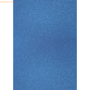 10 x Heyda Glitterkarton A4 360g/qm pfauenblau von Heyda
