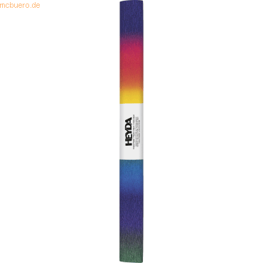 10 x Heyda Krepppapier 50cmx2,5m 32g/qm regenbogen/Verlauf VE=10 Rolle von Heyda