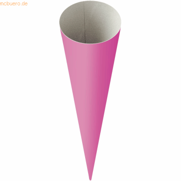 10 x Heyda Schultüte Rohling fertig geformte Spitztüte 18x70cm pink von Heyda