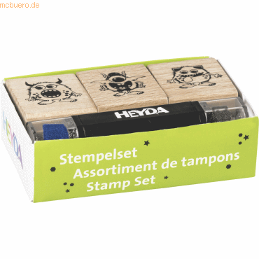 10 x Heyda Stempelset Holz Monster 10 x Heyda Stempelset Holz Monster von Heyda