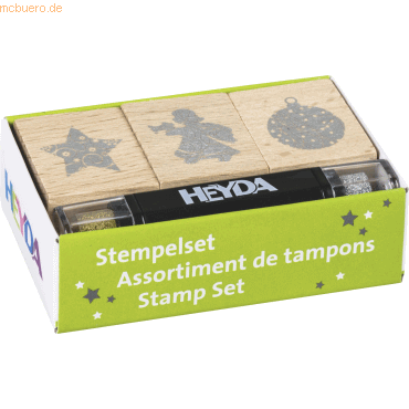 10 x Heyda Stempelset Holz Weihnachten Kugel, Stern, Engel ca. 1,5x1,5 10 x Heyda Stempelset Holz Weihnachten Kugel, Stern, Engel ca. 1,5x1,5 von Heyda