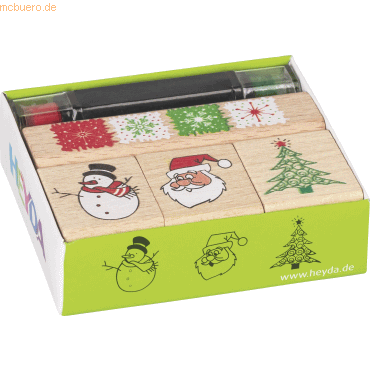 10 x Heyda Stempelset Holz Weihnachtsmotive diverse VE=4 Stück 10 x Heyda Stempelset Holz Weihnachtsmotive diverse VE=4 Stück von Heyda