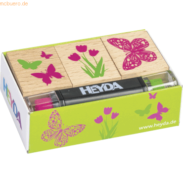 10 x Heyda Stempelset Spring Frühlingsmotive von Heyda