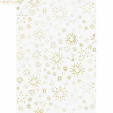 10 x Heyda Transparent-Papier 50x70cm 115g/qm Stardust gold von Heyda