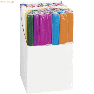 100 x Heyda Krepppapier Rolle 32g/qm 50x250cm sortiert von Heyda