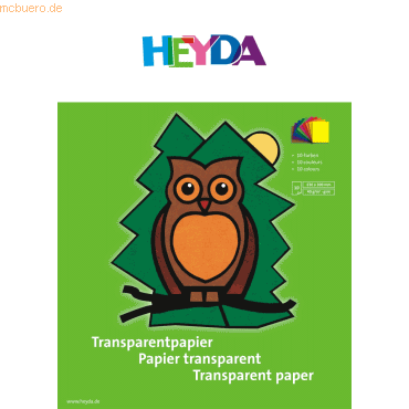 25 x Heyda Transparentpapier 24,5x34cm 40g/qm VE= 10 Blatt 25 x Heyda Transparentpapier 24,5x34cm 40g/qm VE= 10 Blatt von Heyda