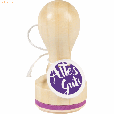 3 x Heyda Motivstempel rund 'Alles Gute' 3,2cm 3 x Heyda Motivstempel rund 'Alles Gute' 3,2cm von Heyda
