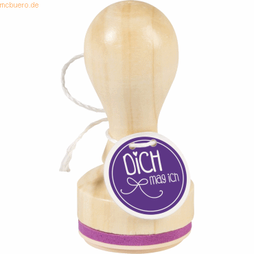 3 x Heyda Motivstempel rund 'Dich mag ich' 3,2cm 3 x Heyda Motivstempel rund 'Dich mag ich' 3,2cm von Heyda