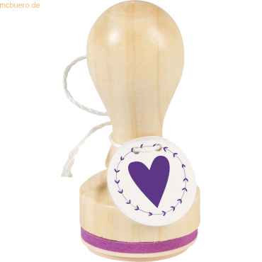 3 x Heyda Motivstempel rund 'Herz mit Ranke' 3,2cm 3 x Heyda Motivstempel rund 'Herz mit Ranke' 3,2cm von Heyda