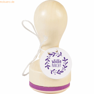 3 x Heyda Motivstempel rund 'Stille Nacht' 3,2cm 3 x Heyda Motivstempel rund 'Stille Nacht' 3,2cm von Heyda