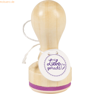 3 x Heyda Motivstempel rund 'mit Liebe' 3,2cm 3 x Heyda Motivstempel rund 'mit Liebe' 3,2cm von Heyda