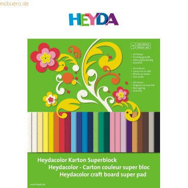 5 x Heyda Color Universal-Karton24x34cm 220g/qm VE= 24 Blatt farbig so von Heyda