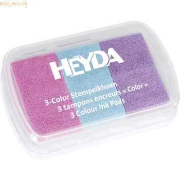 5 x Heyda Stempelkissen je Farbe 6x3cm Babyfarben von Heyda