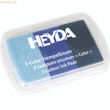 5 x Heyda Stempelkissen je Farbe 6x3cm Blautöne von Heyda