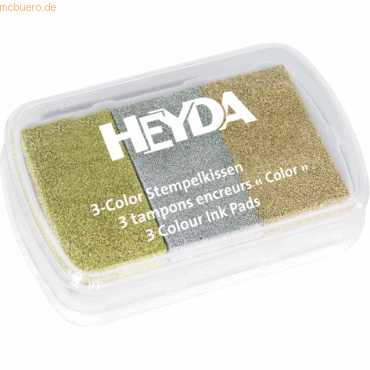 5 x Heyda Stempelkissen je Farbe 6x3cm Metallic von Heyda