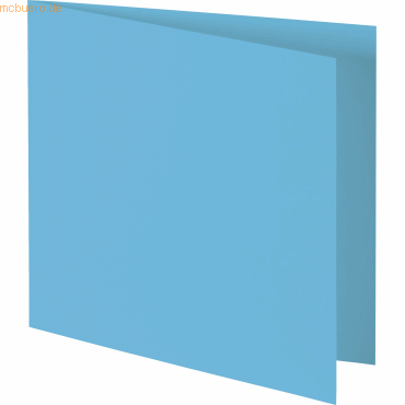 50 x Heyda Doppelkarte quadratisch 13,5x13,5cm 210g/qm azurblau von Heyda