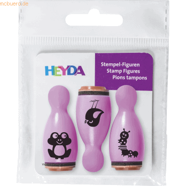 6 x Heyda Mini Stempel 1,2cm VE=3 Stück Frosch von Heyda