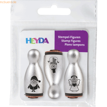 6 x Heyda Mini Stempel 1,2cm VE=3 Stück Niko & Co von Heyda