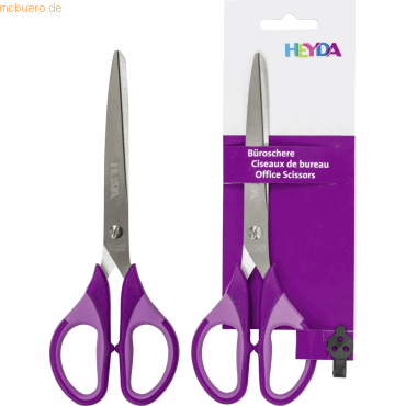 6 x Heyda Schere Colour Code SoftTouch 18cm purple von Heyda