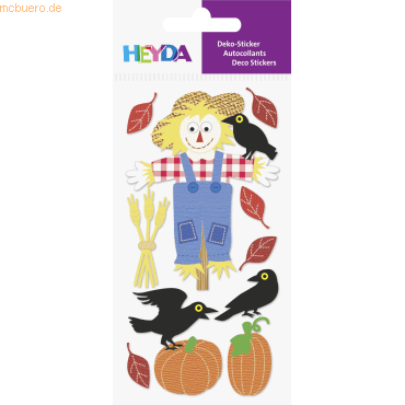 6 x Heyda Sticker-Etikett Herbst 11 Stück bunt von Heyda