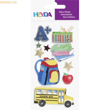 6 x Heyda Sticker-Etikett Schule 2 10 Stück 4-farbig von Heyda