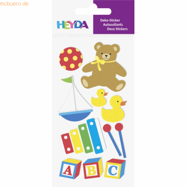 6 x Heyda Sticker-Etikett Spielzeug 2 7 Stück bunt von Heyda