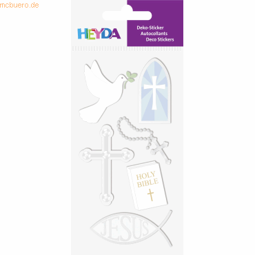 6 x Heyda Sticker-Etikett Spirit 6 Stück bunt von Heyda