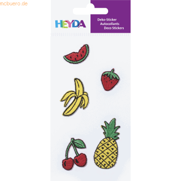6 x Heyda Textil-Sticker Fruits von Heyda