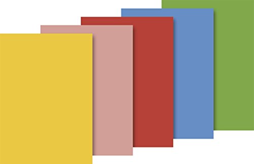 Heyda 203375705 Seidenpapier, sortiert 50 x 70 cm 5 Farben sortiert (gelb, rosa, hellrot, hellblau, hellgrün) von HEYDA