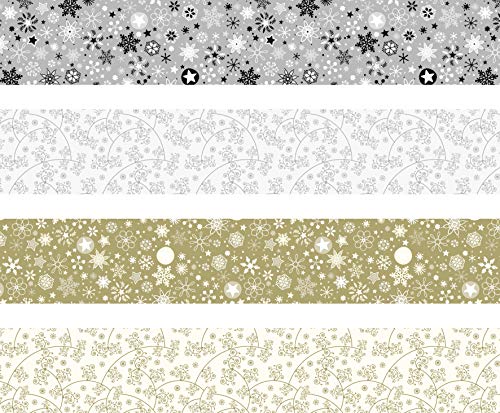 Heyda 204875526 Faltstreifen-Set für Fröbelsterne 1, 5 x 60 cm, 4 Motive Sortiert von Heyda