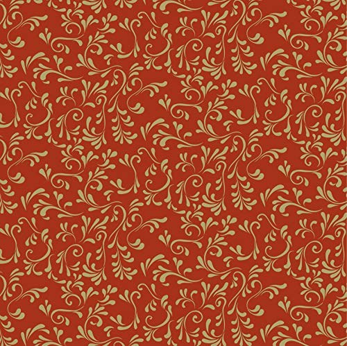 Heyda 204875530 Faltblätter (Roma) 20 x 20 cm Rot/Gold von Heyda