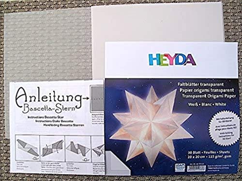 Heyda 204875565 Heyda 204875565 Faltblätter transparent 20 x 20 cm , Farbe: weiß Farbe: weiß von Heyda
