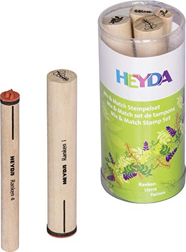Heyda 204888440 Heyda 204888440 Stempel-Set (Mix & Match) Motivgröße: 0,7 - 1,2 cm , 4 Holz-Stempel von Heyda