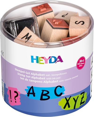 Heyda 204888479 Heyda 204888479 Stempel-Dose (Alphabet) Motivgröße: ca. 1,5 x 1,5 cm von Baier & Schneider