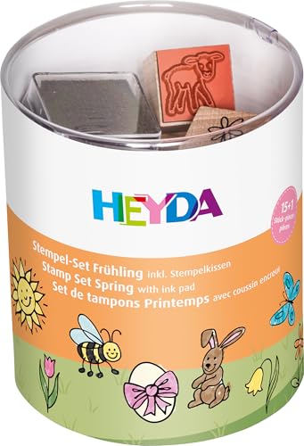 HEYDA Motivstempel-Set "Fr¸hling", Klarsicht-Runddose VE = 1 von Heyda