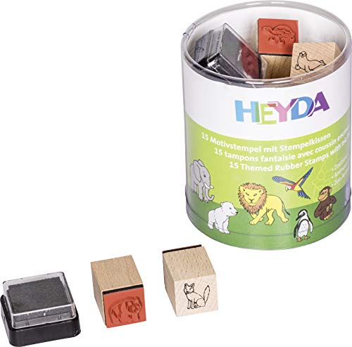 Heyda 204888491 Heyda 204888491 Stempel-Dose (Zoo-Tiere) Motivgröße: ca. 1,5 x 1,5 cm von Baier & Schneider