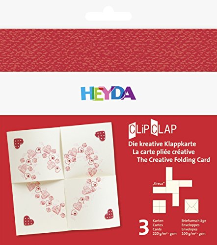 Heyda Clip Clap Die kreative Klappkarte "Kreuz" rot Heyda Clip Clap Die kreative Klappkarte "Kreuz" rot von Heyda