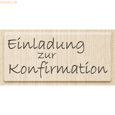 Heyda Motivstempel 'Einladung zur Konfirmation' 6,8x2,8cm von Heyda