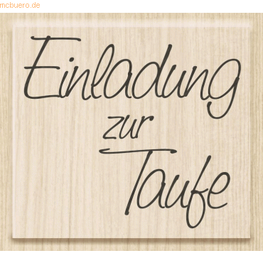 Heyda Motivstempel 'Einladung zur Taufe' 5,3x4,7cm von Heyda