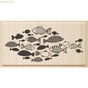 Heyda Motivstempel 'Fischschwarm' 9,5x4,7cm von Heyda