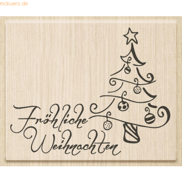 Heyda Motivstempel 'Fröhliche Weihnachten' 8x6,4cm von Heyda