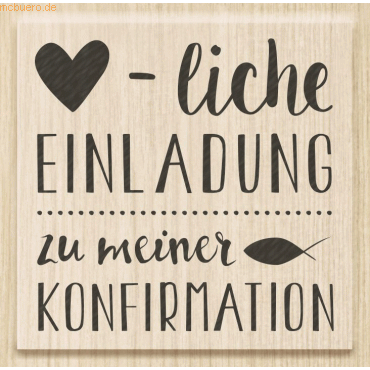 Heyda Motivstempel 'Herzliche zu Einladung zu meiner Konfirmation' 5,2 von Heyda